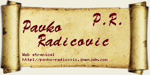 Pavko Radicović vizit kartica